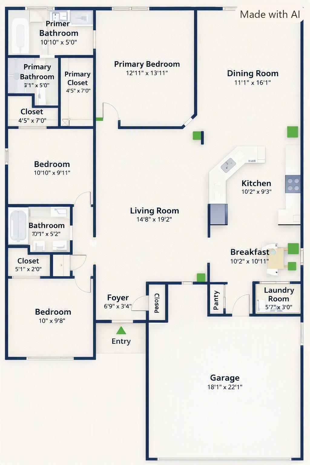 Surveyed plan — House One